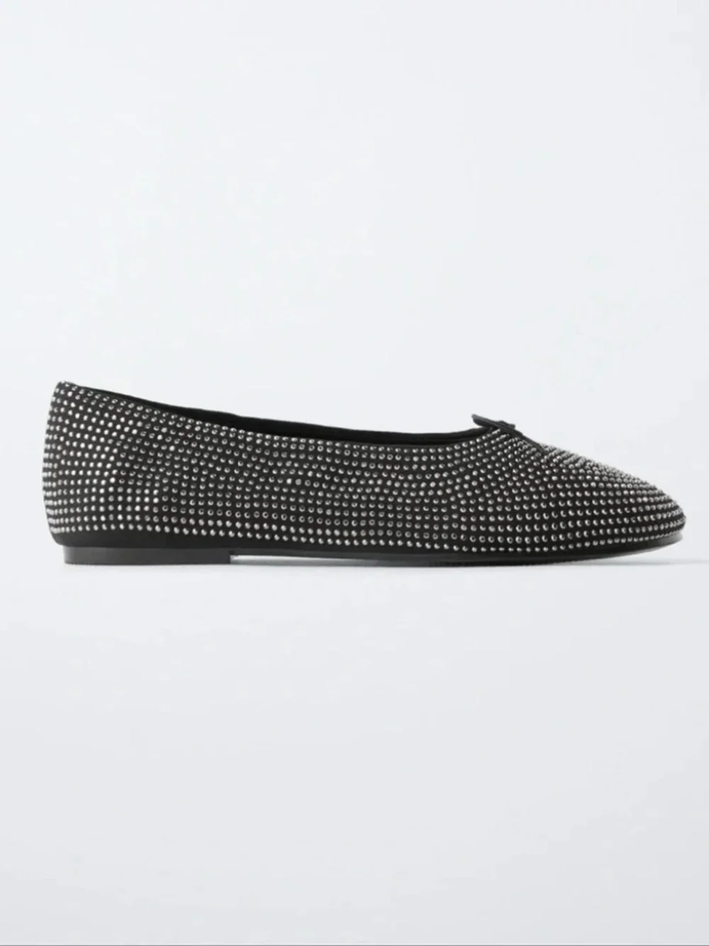 Zara | Black Rhinestone Ballet Flats | Size 29